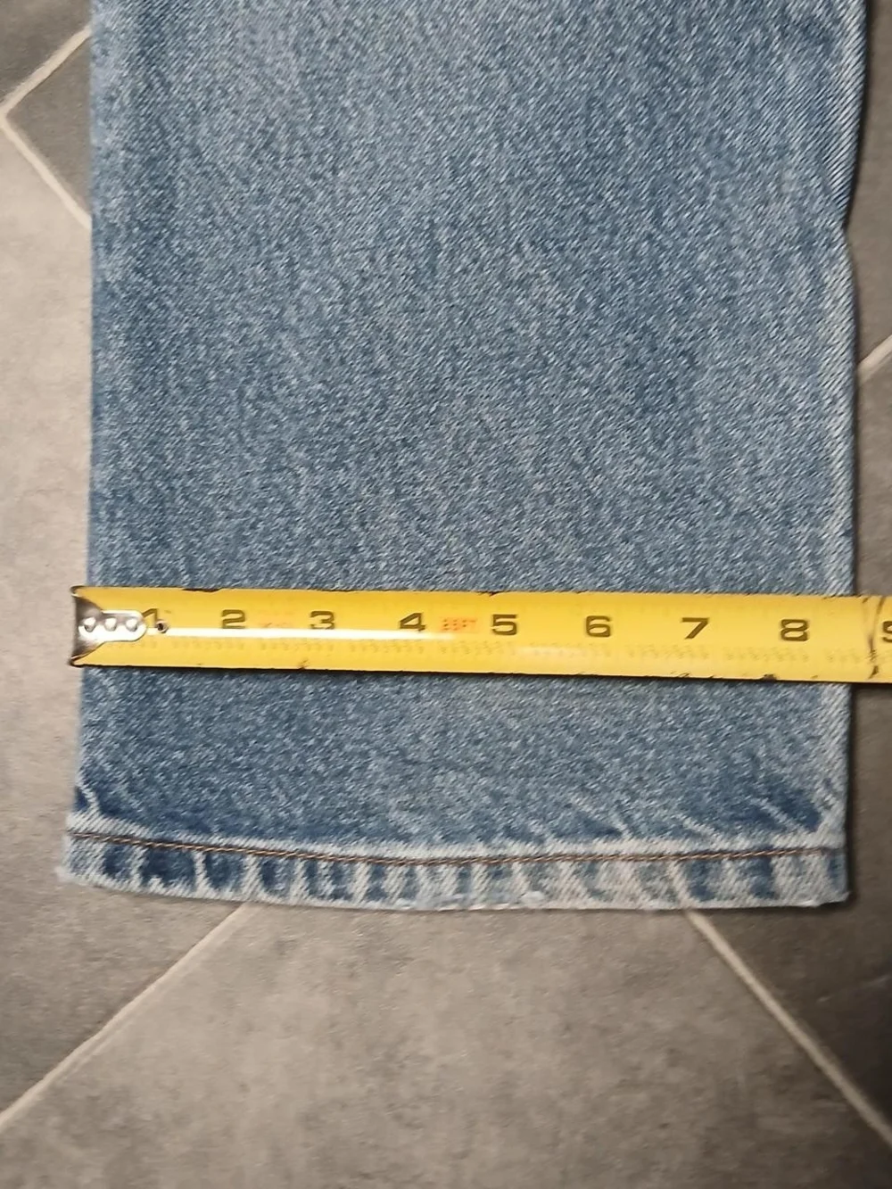 Levi's Vtg 00s 36x30 Light Blue Straight Men’s Jeans with Distressed Knees